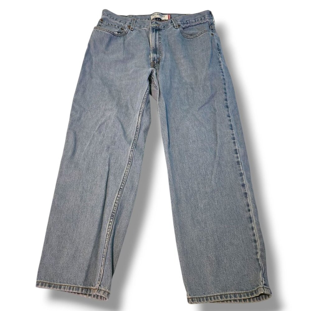 Levi's 550 jeans mens 38x30 (actual 37x29) light wash relaxed 100% Cotton